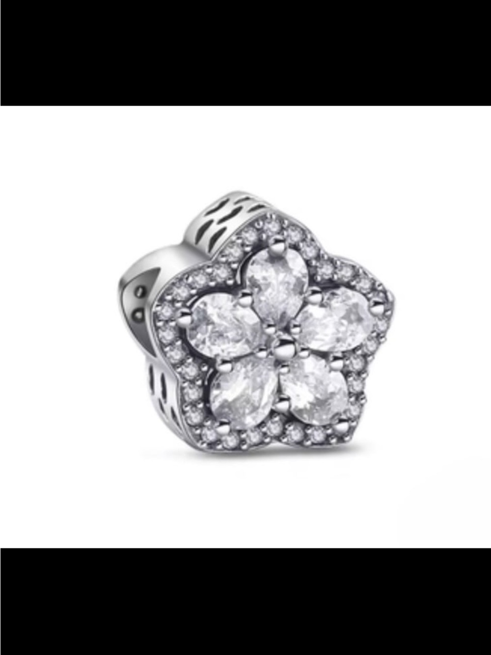 PANDORA 925 Sparkling Snowflake Pave Charm Pendant 799224C01